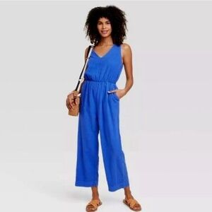 🏷️3/$20 Universal Thread Vibrant Blue Jumpsuit